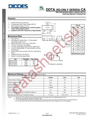 DDTA114GCA-7-F datasheet  